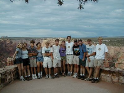 Group photo at the canyon rim.